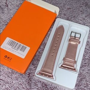 Rose gold Apple Watch band